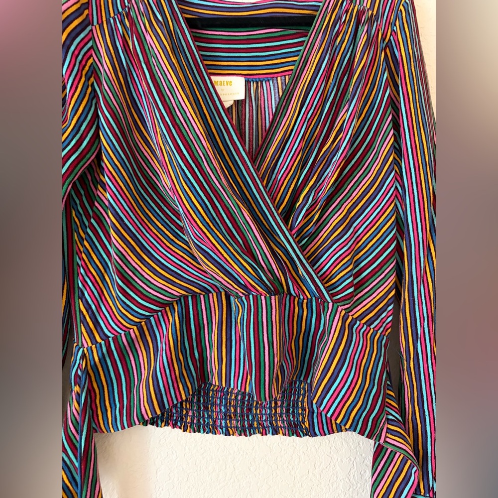Anthropologie Maeve Vibrant Striped Blouse